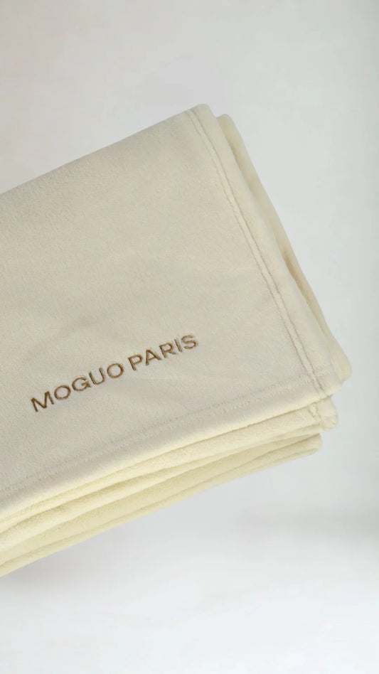 Plaid en Coraline ultra moelleux XL - crème