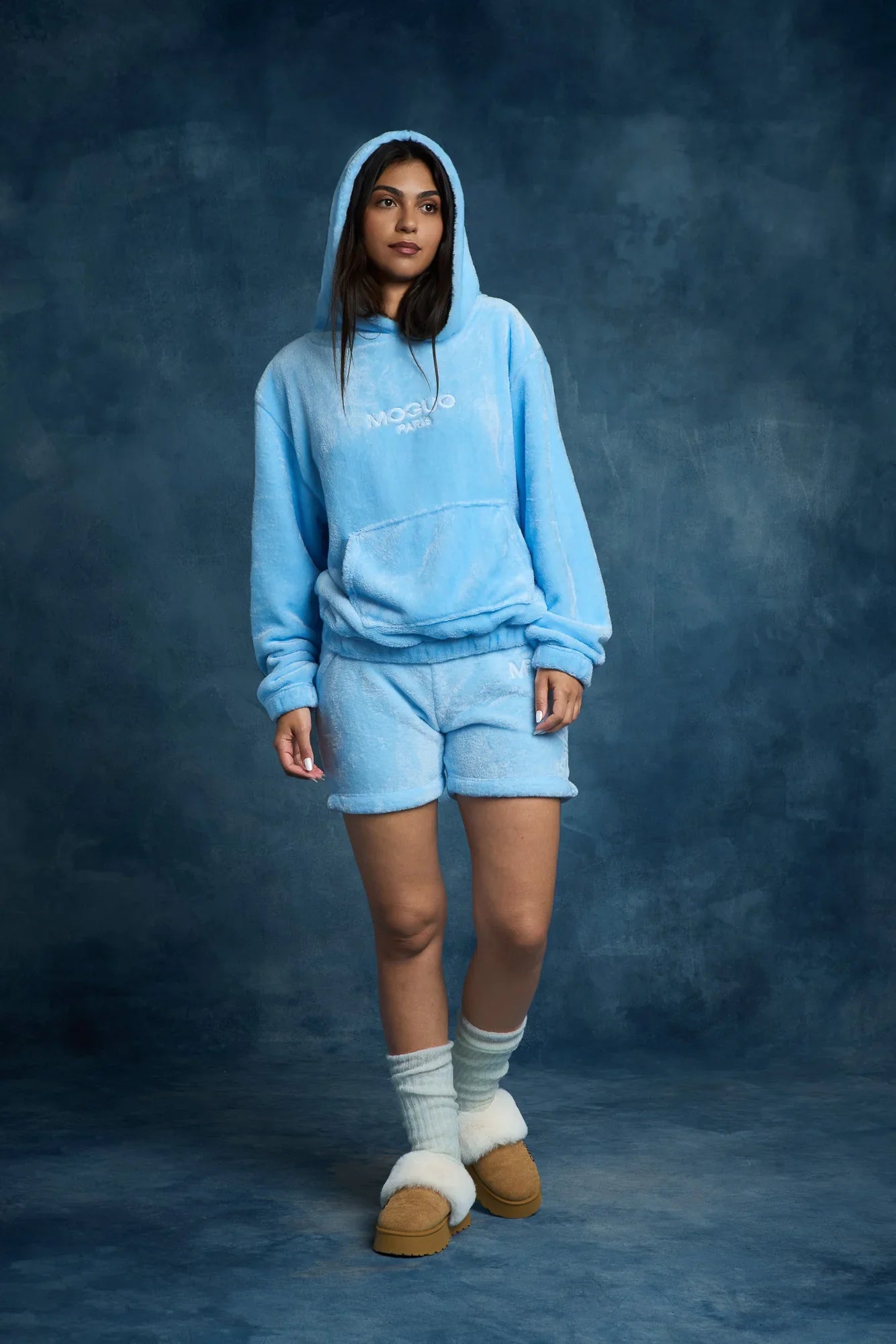 Short d'intérieur en Coraline - bleu ciel