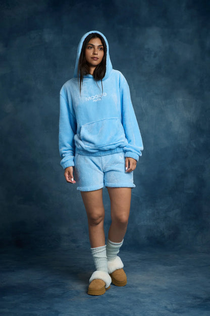 Short d'intérieur en Coraline - bleu ciel