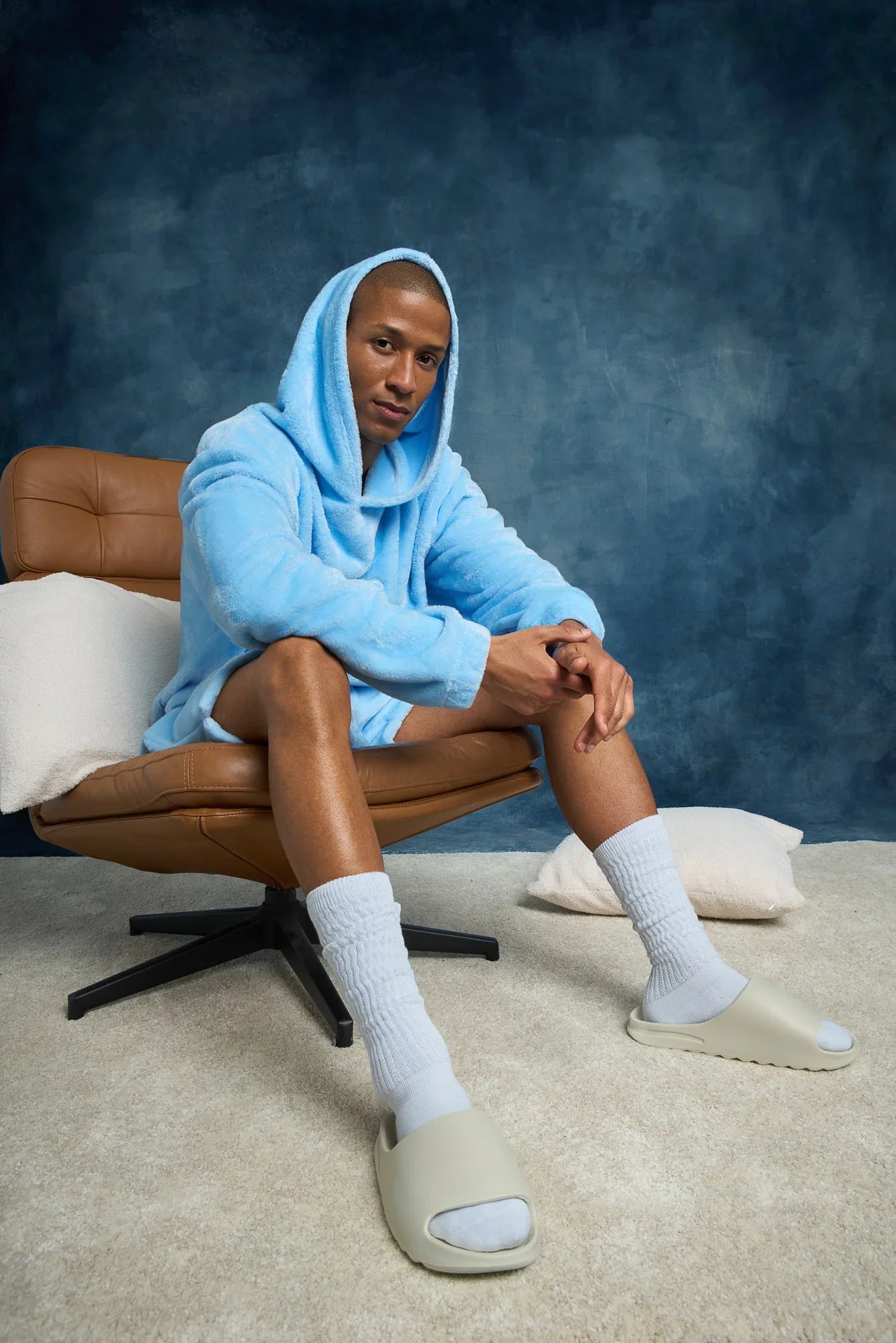 Short d'intérieur en Coraline - bleu ciel